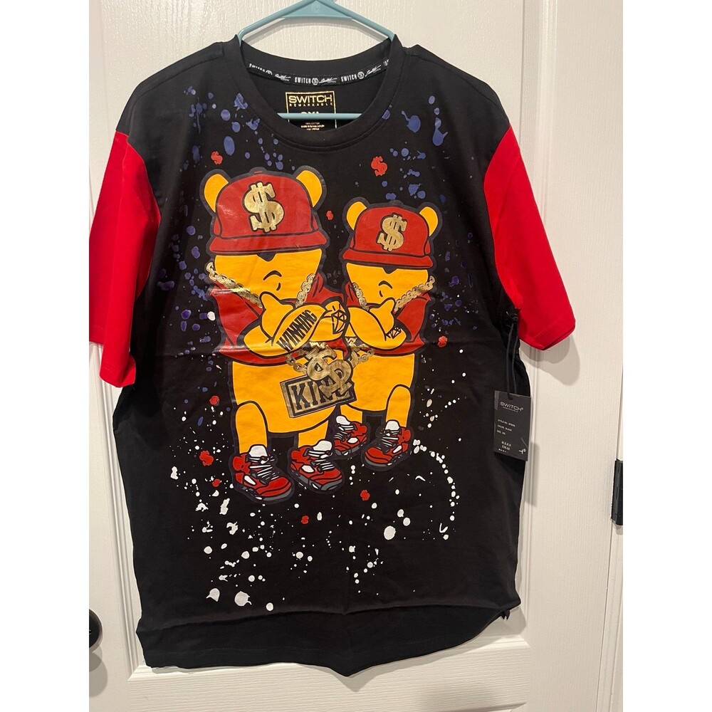Switch Remarkable Winning Kings Bear Tee #Si Black Red Streetwear